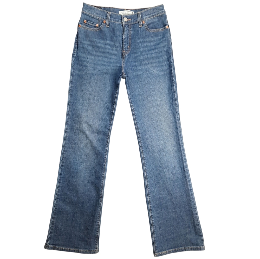 Levi's 512 Perfectly Slimming Boot Cut Blue Jeans SZ 8M